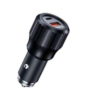 Choetech 63W Dual USB-C 45w+ USB-A 18w fast car charger (black)