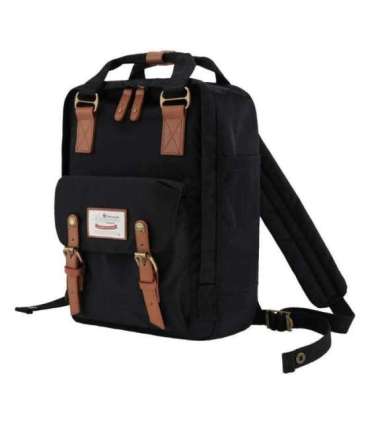 Himawari 188L black and brown 14'' laptop backpack
