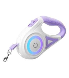 Rojeco 5m LED automatic leash (purple)
