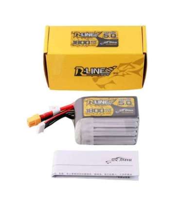 Lipo Tattu R-Line Version 5.0 1800mAh 22.2V 150C 6S battery with XT60 connector