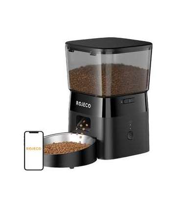 Rojeco 2L Automatic Pet Feeder WiFi Version (black)