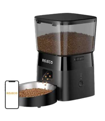 Rojeco 2L Automatic Pet Feeder WiFi Version (black)
