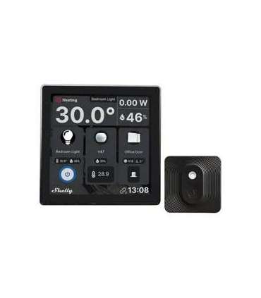 Shelly Wall Display WiFi/BLU (Black) + BLU H&T (Black) Set