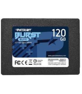 SSD|PATRIOT|Burst Elite|120GB|SATA 3.0|3D NAND|Write speed 320 MBytes/sec|Read speed 450 MBytes/sec|2,5"|TBW 50 TB|PBE120GS25SSD