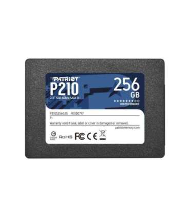 SSD|PATRIOT|P210|256GB|SATA 3.0|Write speed 400 MBytes/sec|Read speed 500 MBytes/sec|2,5"|TBW 120 TB|P210S256G25