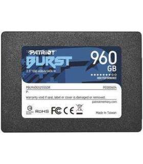 SSD|PATRIOT|Burst Elite|960GB|SATA 3.0|3D NAND|Write speed 320 MBytes/sec|Read speed 450 MBytes/sec|2,5"|TBW 400 TB|PBE960GS25SS
