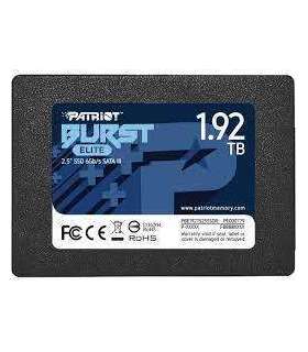 SSD|PATRIOT|Burst Elite|1.92TB|SATA 3.0|3D NAND|Write speed 320 MBytes/sec|Read speed 450 MBytes/sec|2,5"|TBW 800 TB|PBE192TS25S