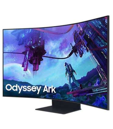 LCD Monitor|SAMSUNG|55"|Gaming/Curved|Panel VA|3840x2160|16:9|165Hz|Matte|1 ms|Speakers|Pivot|Height adjustable|Tilt|Colour Blac