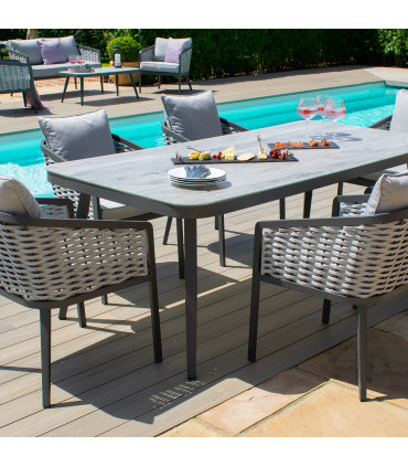 Садовый стол MARIE 180x90xH74см, серый