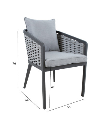 Садовый стул MARIE 55x64xH76см, серый