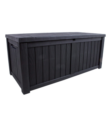 Säilituskast PRAIA 143x67,5x60,5cm/450L, must plastik