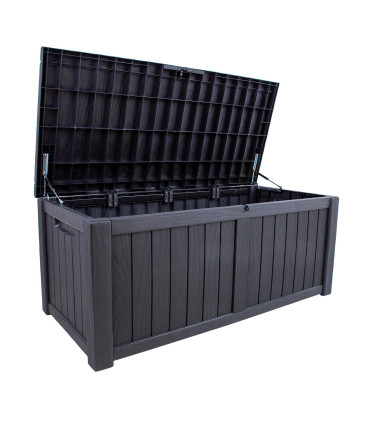 Säilituskast PRAIA 143x67,5x60,5cm/450L, must plastik