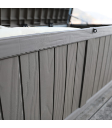 Säilituskast PRAIA 143x67,5x60,5cm/450L, must plastik