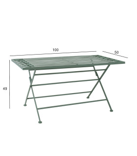 Diivanilaud MINT 100x50xH49cm, antiikroheline, sepistatud metall