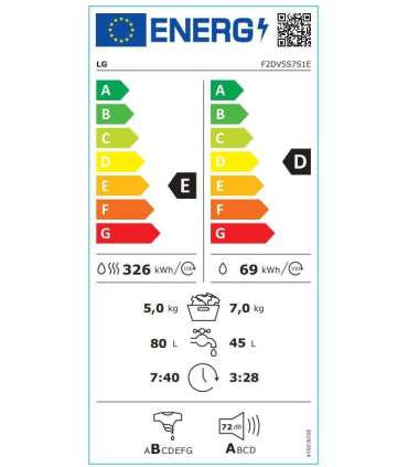 Washer-Dryer LG F2DV5S7S1E