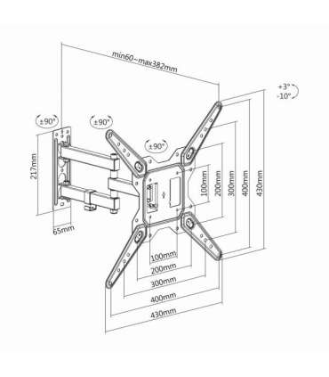 Sbox LCD-443 (23-55/30kg/400x400)