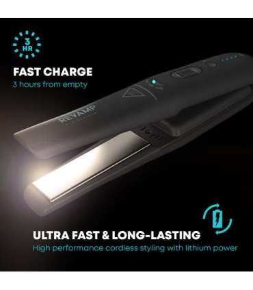 Revamp ST-1700X-EU2 Progloss Liberate Cordless Ceramic Compact Hair Straightener Black