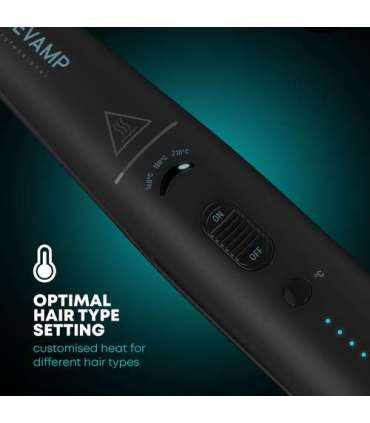 Revamp ST-1700X-EU2 Progloss Liberate Cordless Ceramic Compact Hair Straightener Black