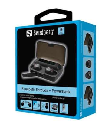 Sandberg 126-38 Bluetooth Earbuds + Powerbank