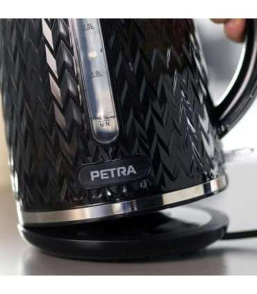 Petra PT3864BLKVDEEU10 Chevron Jug Kettle black