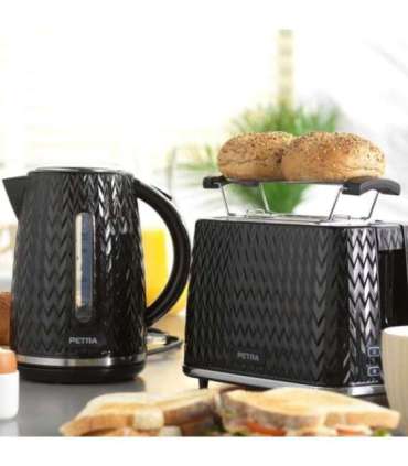 Petra PT3864BLKVDEEU10 Chevron Jug Kettle black