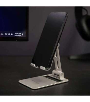 Tellur Phone Holder for desk Aluminium Silver