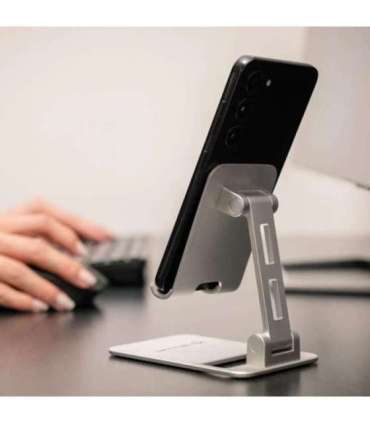 Tellur Phone Holder for desk Aluminium Silver