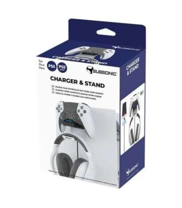 Subsonic Charger for PS5 controller and Stand for headset