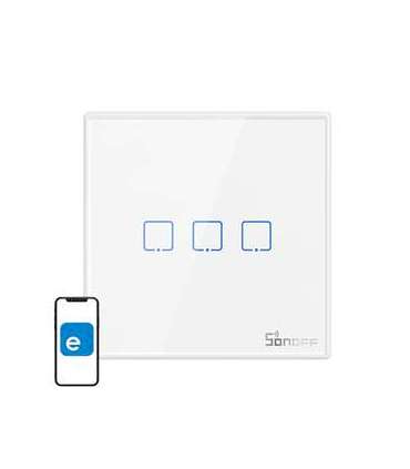 Smart Wireless Wall Switch Sonoff T2EU3C-RF 433MHz (3-channel)