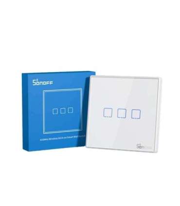Smart Wireless Wall Switch Sonoff T2EU3C-RF 433MHz (3-channel)