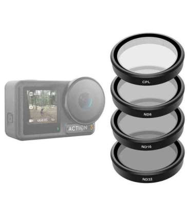TELESIN Filter set CPL/ND8/ND16/ND32 for DJI Action 3 / 4