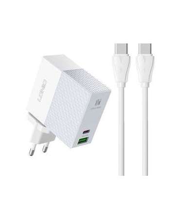 Wall charger LDNIO A2620C USB, USB-C 65W + USB-C - USB-C cable