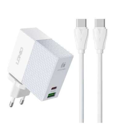 Wall charger LDNIO A2620C USB, USB-C 65W + USB-C - USB-C cable