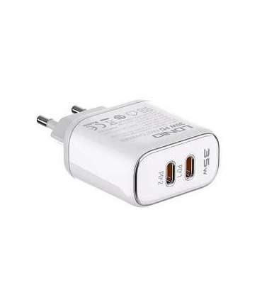 Wall charger LDNIO A2528M 2USB-C for Apple + USB-C - Lightning Cable