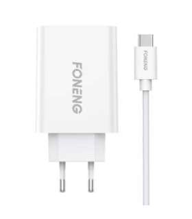 Fast charger Foneng 1x USB EU43+ USB Type C cable