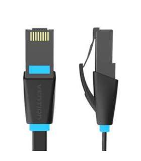 Flat Network Cable UTP CAT6 Vention IBJBF RJ45 Ethernet 1000Mbps 1m Black