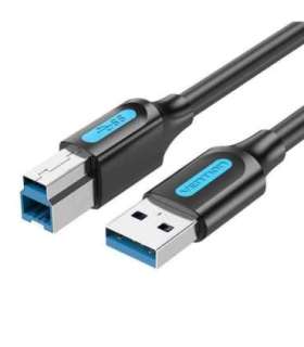 USB 3.0 A to B print cable Vention COOBI 2A 3m Black PVC