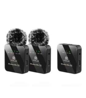 Wireless Lavalier Microphone PULUZ 2 TX + 1 RX