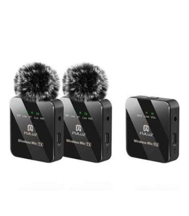 Wireless Lavalier Microphone PULUZ 2 TX + 1 RX