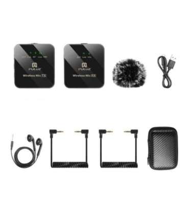 Wireless Lavalier Microphone PULUZ 1 TX + 1 RX