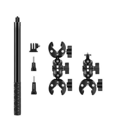 Motorcycle/bicycle mount PULUZ with a single clamp and selfie stick 150 cm