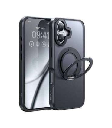 McDodo PC-4930 MagSafe case for iPhone 16 with stand (black)