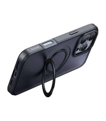 McDodo PC-4933 MagSafe case for iPhone 16 Pro Max with stand (black)