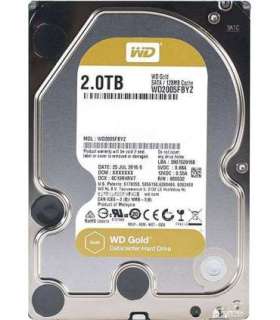 HDD|WESTERN DIGITAL|Gold|2TB|SATA 3.0|128 MB|7200 rpm|3,5"|WD2005FBYZ