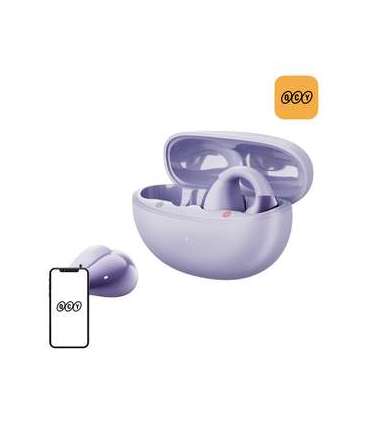 QCY Crossky Clip T33 headphones (purple)