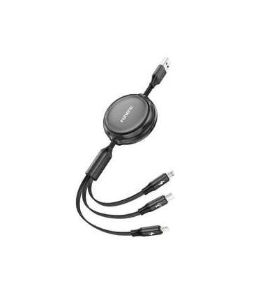 3w1 Foneng X113 1.1M Czarny Cable