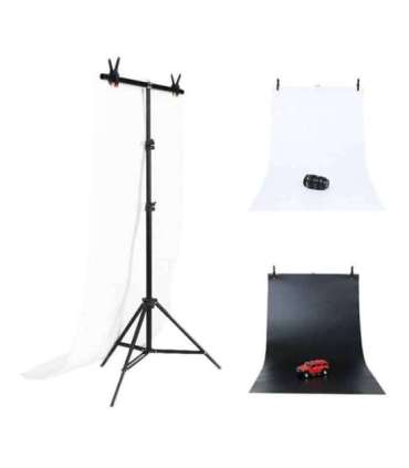 Photo studio background support Puluz 70x200cm + Backdrops 2 pcs DCA0976
