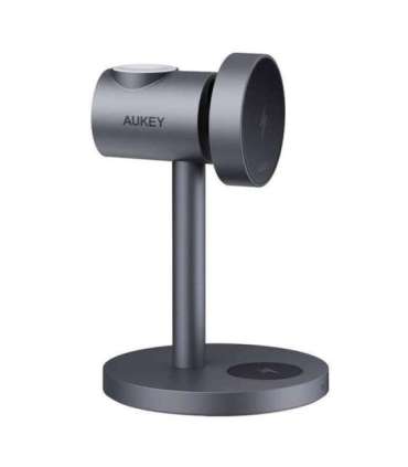 Wireless charger MagFusion 3 in 1 Aukey LC-MC311, 15W Qi2 (gray)