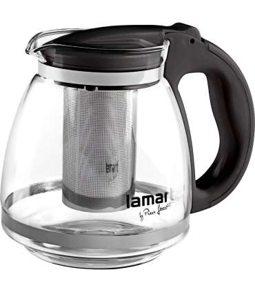 Klaaskann teesõelaga Lamart LT7027, must sang