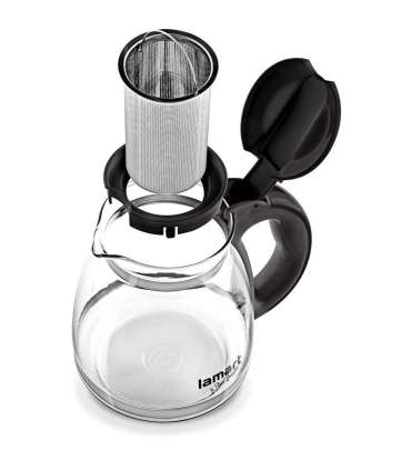 Klaaskann teesõelaga Lamart LT7027, must sang